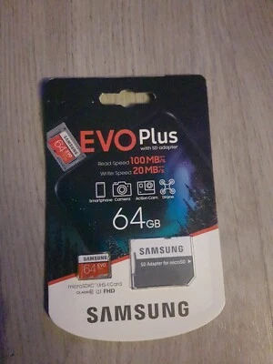 Samsung EVO Plus 64GB Class 10 UHS MicroSDXC Memory Card - MB-MC64HA/EU - Image 1 of 4