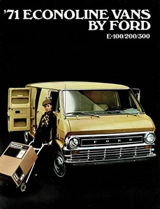 1971 Ford Econoline Van E-100 E-200 E-300 Vintage Dealer Sales Brochure - Picture 1 of 1