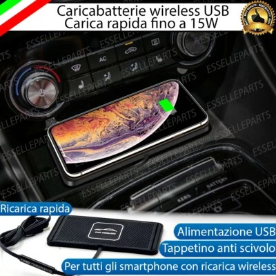 CARICABATTERIE WIRELESS RICARICA RAPIDA PER MERCEDES VIANO USB FINO A 15 W - Immagine 1 di 4