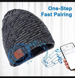 Bluetooth 5.0 Beanie Hat for Men Women, Winter Knitted Beanie with Bluetooth Spe - Picture 1 of 10