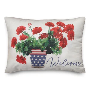 Creative Products Patriotic Welcome 20 x 14 Spun Poly Pillow - Picture 1 of 3