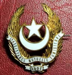 Vintage seltenes Abzeichen der tunesischen gegenseitigen Hilfe zu identifizieren - Bild 1 von 2