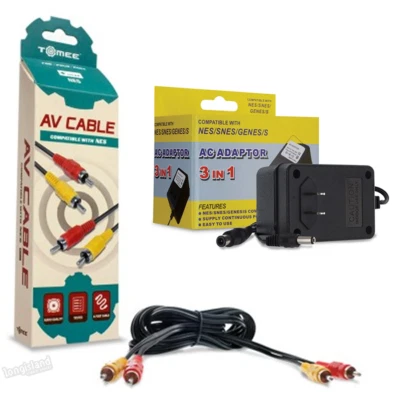 *NEW Original Nintendo NES System AV Cable Cord & AC Power Supply Hookups Bundle - Image 1 of 4