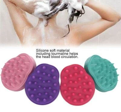 Champú de silicona suave para aliviar el estrés salón de lujo masaje para cuero cabelludo cepillo para el cabello Foto 1 de 4