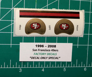 1996-2008 San Fran 49ers Football Gumball Helmets **FACTORY** DIECUT DECALS ONLY
