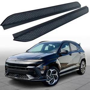All Black Running Board fits for Hyundai KONA 2024 Side Step Nerf Bar Stairs - Picture 1 of 13