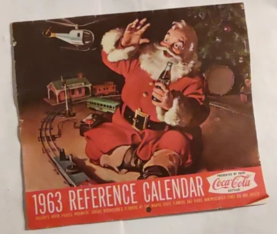 Coca COLA 1963 Reference Calendar Original  VTG - Image 1 of 4