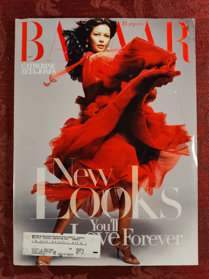 Harpers BAZAAR Fashion Beauty Magazine November 2005 Catherine Zeta-Jones - Imagem 1 de 1