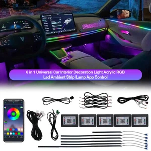 NEW!!!RGB Symphony Car Atmosphere Interior LED Acrylic Fiber Optic Ambient Light - Bild 1 von 43
