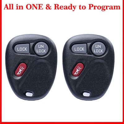 2 For 1998 1999 2000 2001 Chevrolet Silverado 1500 2500 3500 Remote Fob KOBUT1BT - Image 1 of 4