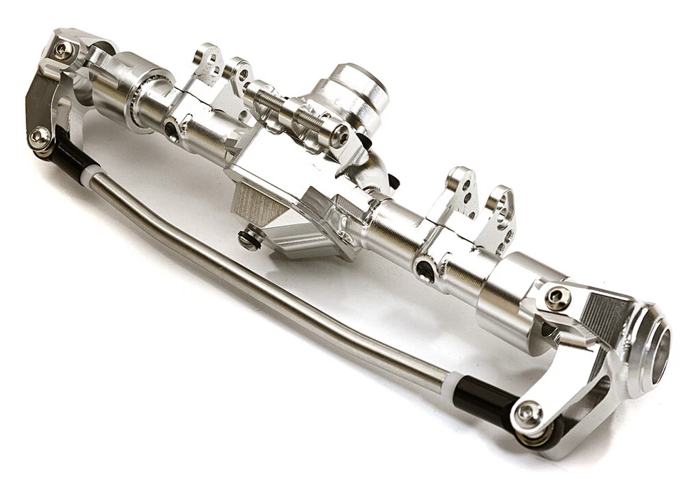 Integy Aluminum Complete Front Axle Housing Assembly : SCX10 II C27152SILVER - Image 1 of 1