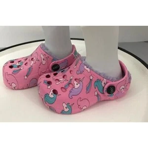 Capelli New York Kinder Fell gefütterte Clogs Kleinkind Gr. 4/5 Batik Einhorn NEU UVP $ 30 - Bild 1 von 7