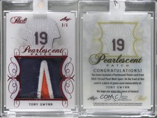 2018 Leaf Pearl Pearlescent Red Spectrum Holofoil /5 Tony Gwynn #PP-31 Patch HOF