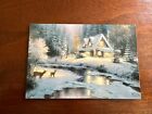 THOMAS KINKADE "Deer creek Cottage” DELUXE HALLMARK CHRISTMAS CARDS 4