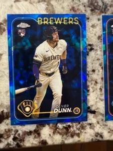 2024 TOPPS CHROME UPDATE SAPPHIRE ROOKIE CARD MILWAUKEE BREWERS OLIVER DUNN - Picture 1 of 1