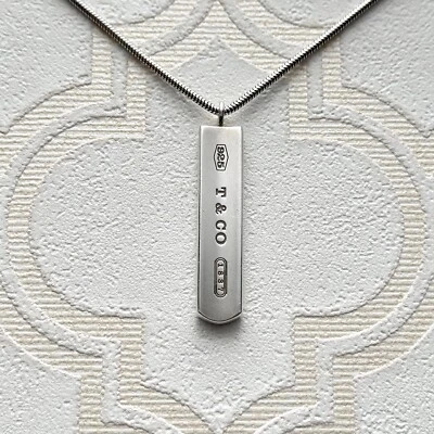 TIFFANY & Co. Necklace Pendant 1837 Bar Snake SV925 Chain 46cm / 18.1" - Image 1 of 4