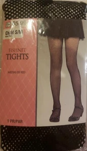 Black Fishnet Tights School Halloween Costume Dress Up Size S/M - Picture 1 of 1