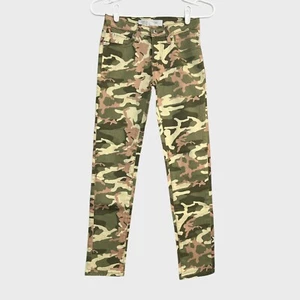 Levi’s Signature Camo Print Skinny Jeans Girls sz 12 Large Pink Green Denim NWOT - Picture 1 of 14