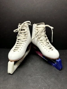 Figura vintage RIEDELL talla M 4 patines de hielo hojas de acero Sheffield - Imagen 1 de 11