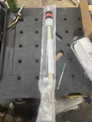 ROD DESYNE DP100-283 28 in. - 48 in. Single Curtain Rod in Light Gold NO FINIALS - Image 1 of 2