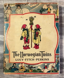 CH- The Norwegian Twins by Lucy Fitch Perkins 1933 HC/DJ 1st Illustrated Norway - Picture 1 of 7
