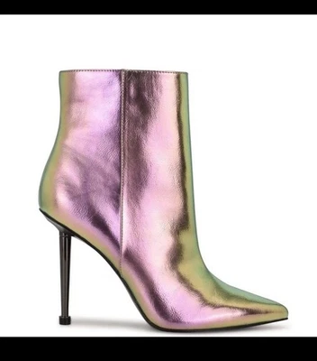 NUEVOS BOTINES DE AGUJA NINE WEST ROSA METALIZADO PUNTIAGUDO TALLA 8 Foto 1 de 4