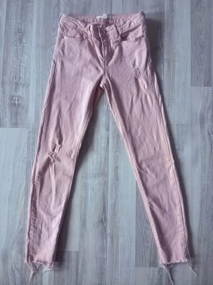 Damen Jeans Größe 34 Rosa 💗 mit Fransen Sommer Hose  Denim - Bild 1 von 4