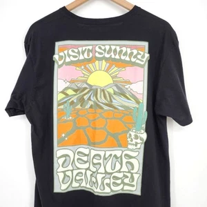 Buzz Mens Death Valley T-Shirt Size L Black Colorful Graphic Skull Skater Grunge - Picture 1 of 5