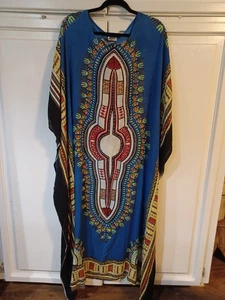 Neelam One Size Kaftan Mumu Ethno Tribal Maxikleid - Bild 1 von 8