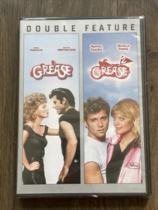 New Grease 1 & 2 Double Feature DVD Sealed John Travolta Olivia Newton John - Imagen 1 de 2
