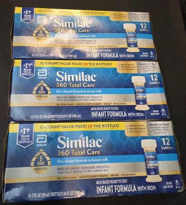 Fórmula infantil lista para usar Similac 360 Total Care 2 fl oz, 36ct (3x12), Ex 6/26 Foto 1 de 3