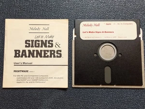 Melody Hall Let's Make Stationery & Calendar - 1986 Apple II Floppy + Manual - Picture 1 of 8