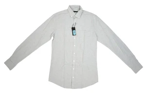 American Tall gewaschenes Oxford Hemd Langarm Button Down grau Herren Medium XT - Bild 1 von 10