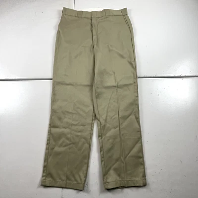 Pantalones chinos Dickies para hombre 36x32 beige plisados rectos clásicos informales Foto 1 de 4