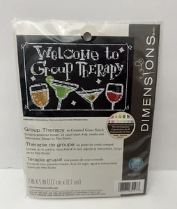Group Therapy Wein 7" x 5" gezählt Kreuzstich Kit NEU NEU IN VERPACKUNG ABMESSUNGEN 70-65147 - Bild 1 von 5