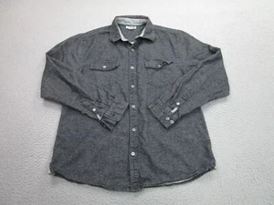 Carbon 2 Cobalt Shirt Mens Medium Gray Flannel Work Wear Casual Menswear Adult - Picture 1 of 9