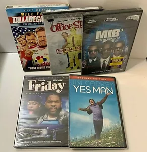 Comedy Dvd Lot Yes Man Office Space Men In Black 3 Talladega Nights Friday - Picture 1 of 1