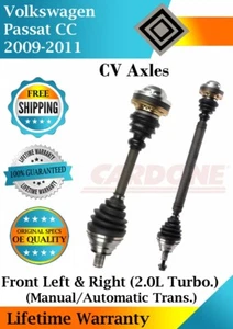 Cardone OEM Front CV Axles For 2009-2011 VW Passat CC Lifetime Warranty - Picture 1 of 14