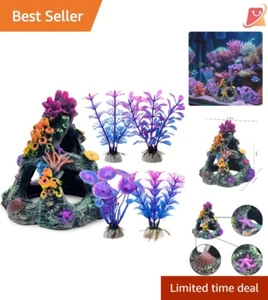 Aquarium Coral Reef Set Resin 6'' Fish Tank Decoration Play Home Decor - Picture 1 of 11