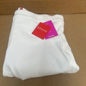Leggings jeans SPANX nuovi con etichette bianchi forma jeans lisci scolpiti taglia large #20018r - Foto 1 di 8