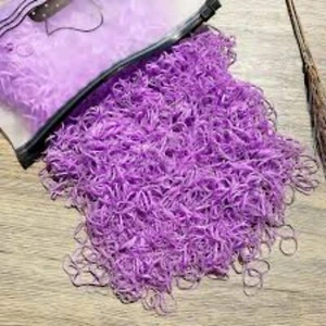 1000 pcs Small Elastic Hair Bands & Durable Storage Bag Purple Girls Toddler New - Picture 1 of 2