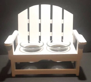 Selten/Rarität "Adirondack Double White Chair Votivkerzenhalter" (hält 2 Windlichter) - Bild 1 von 9