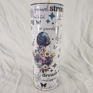 Tumbler Travel Positive Affirmations Manifestation Cup, Straw, and Lid AGH Co. - Picture 1 of 6