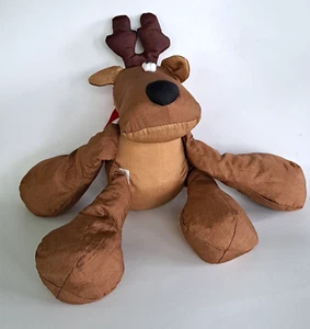 Vintage Hallmark Rodney Reindeer Plush 15 inch  Nylon Parachute Floppy Brown - Picture 1 of 5
