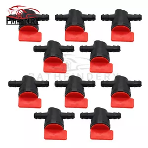 1/4" Fuel Shut-off/Cut-off Valves Petcock Straight In-Line Gas Motorcycle 10Pcs - Picture 1 of 7