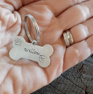 targhetta per cani in alluminio a forma di osso - Foto 1 di 5