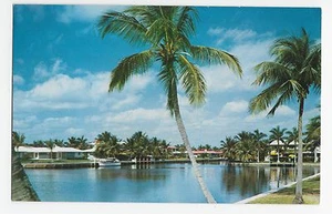 Fort Lauderdale FL Waterway Florida Vintage Postcard - Picture 1 of 2