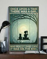 Once Upon a Time There Was a Girl Who Really Loved Cats Moon Poster For Hallowee
