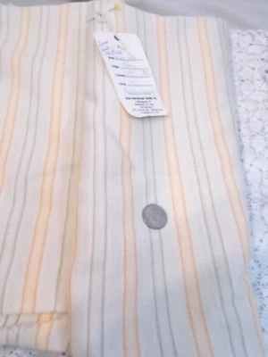 Lote de tela de costura 1 3/4 YDS x 66" 55% LINO/45% ALGODÓN - HECHO EN ITALIA - RAYAS Foto 1 de 3