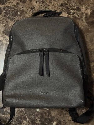 TUMI Hudson Varek Laptop Backpack Grey Black Canvas 14” Bag - Image 1 of 4